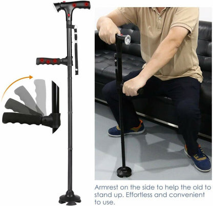 Men's Multi-Functional Folding Cane with LED Light