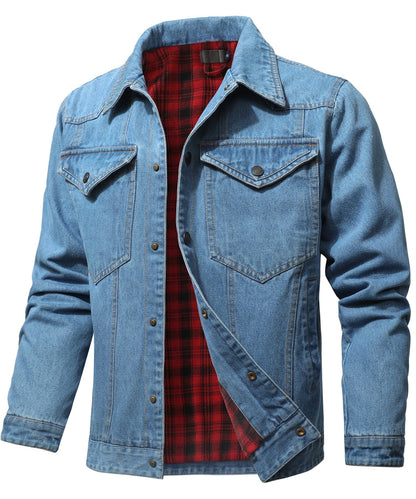 Men's Denim Wanderer Jacket - Flannel Lined