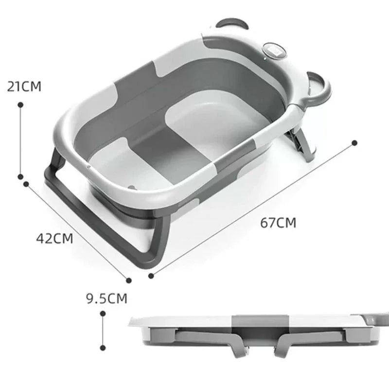 Baignoire Bébé Pliable avec Matelas Ergonomique, 0–24 Mois | RONDOR
