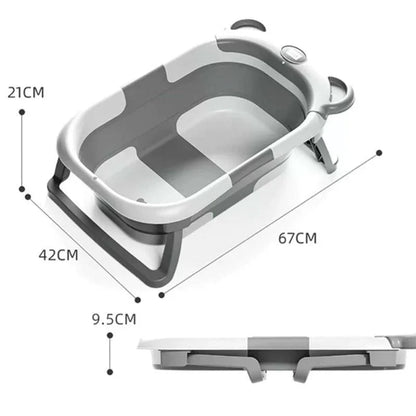 Baignoire Bébé Pliable avec Matelas Ergonomique, 0–24 Mois | RONDOR