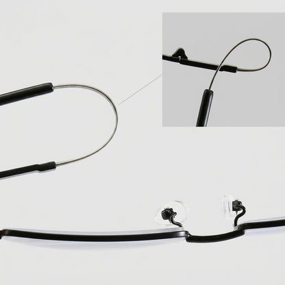 Blue light reading glasses with multifocal lenses and anti-reflective coating - Lightweight metal frame