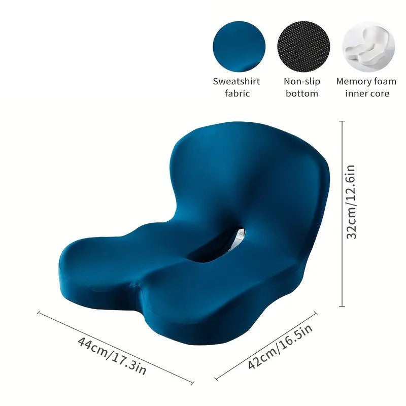 Memory foam backrest cushion for comfortable sitting at home, office or car