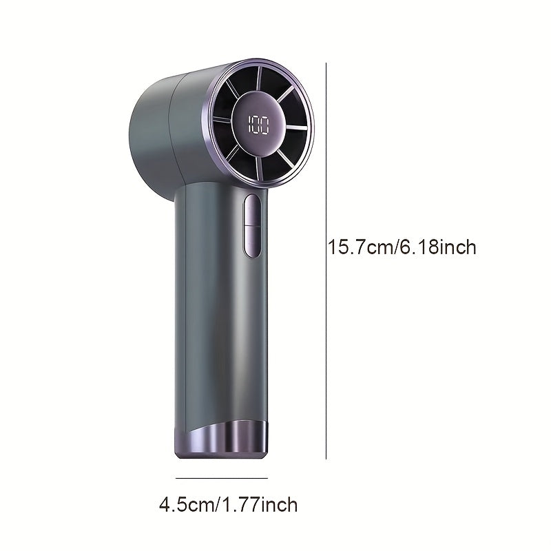 Portable Handheld Fan With 5 Speeds and USB Rechargeable Battery