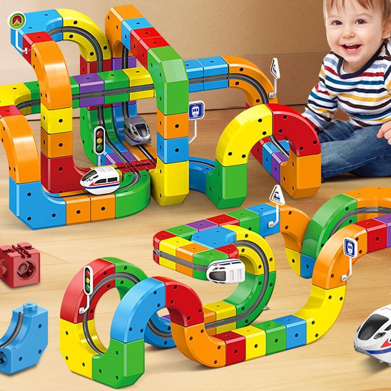 Circuit de Train Magnétique 3D – Jouet STEM Créatif & Éducatif pour Enfants | RONDOR