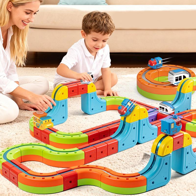 Circuit de Train Magnétique 3D – Jouet STEM Créatif & Éducatif pour Enfants | RONDOR