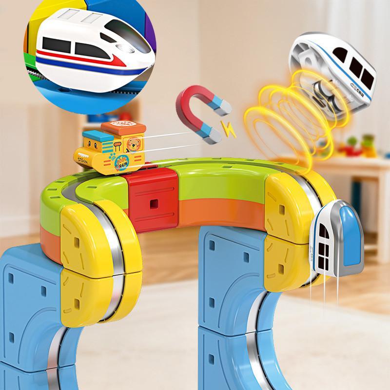 Circuit de Train Magnétique 3D – Jouet STEM Créatif & Éducatif pour Enfants | RONDOR