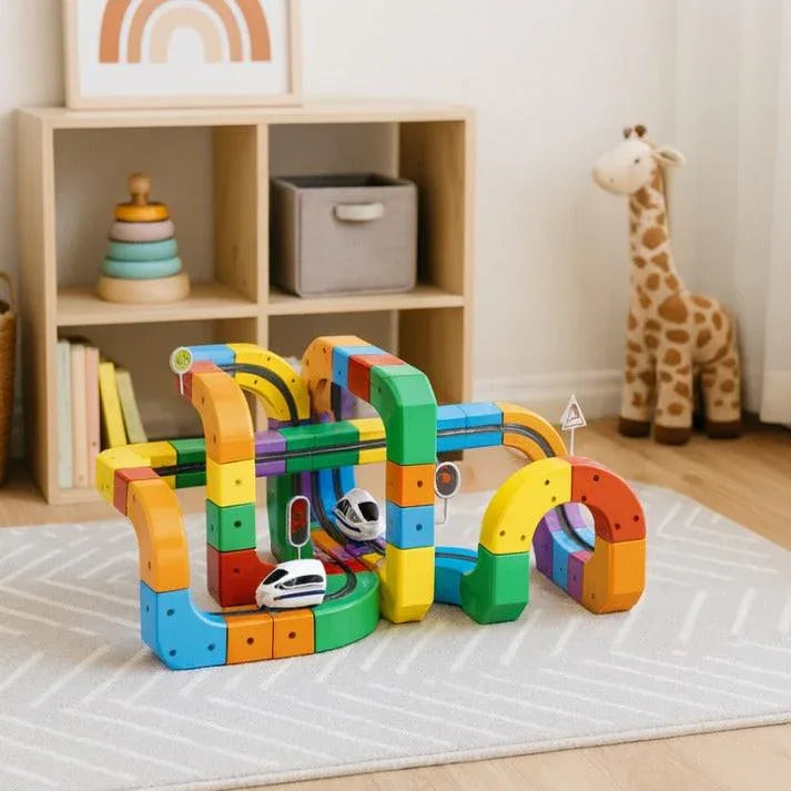 Circuit de Train Magnétique 3D – Jouet STEM Créatif & Éducatif pour Enfants | RONDOR