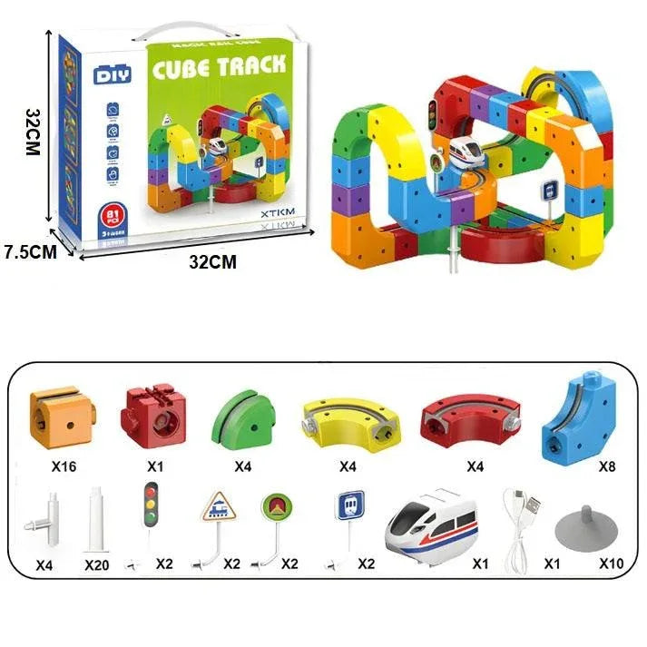 Circuit de Train Magnétique 3D – Jouet STEM Créatif & Éducatif pour Enfants | RONDOR