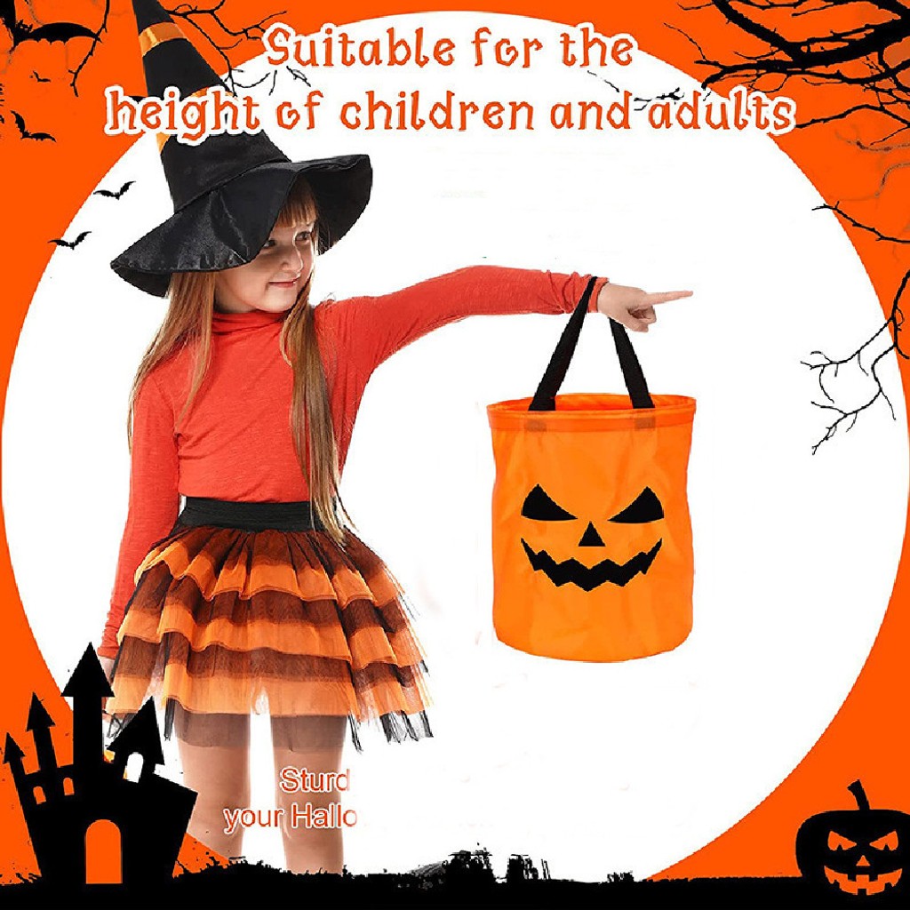 3D Halloween Pumpkin Trick-or-Treat Bag