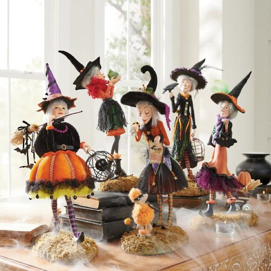 Halloween Witch Resin Figurine Décor
