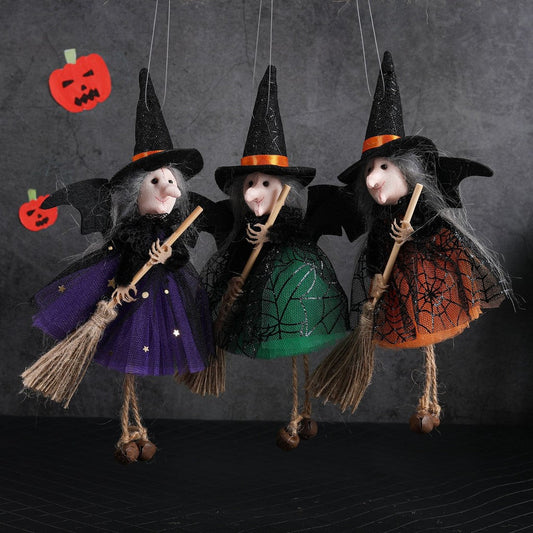 Halloween Witch Broom Hanging Decoration