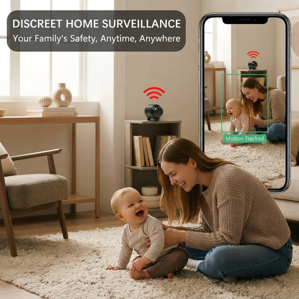 1080P wireless mini camera - Compact design with night vision and audio recording