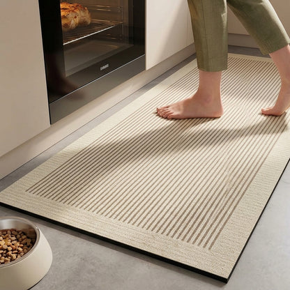 Cushioned kitchen mat with non-slip backing - Comfortable minimalist design