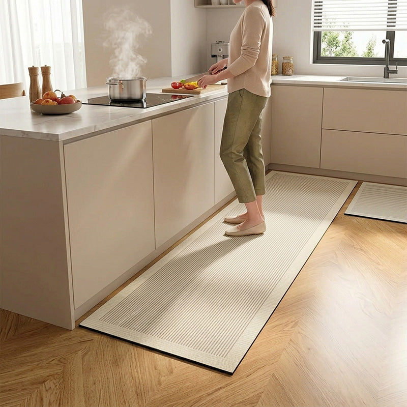 Cushioned kitchen mat with non-slip backing - Comfortable minimalist design