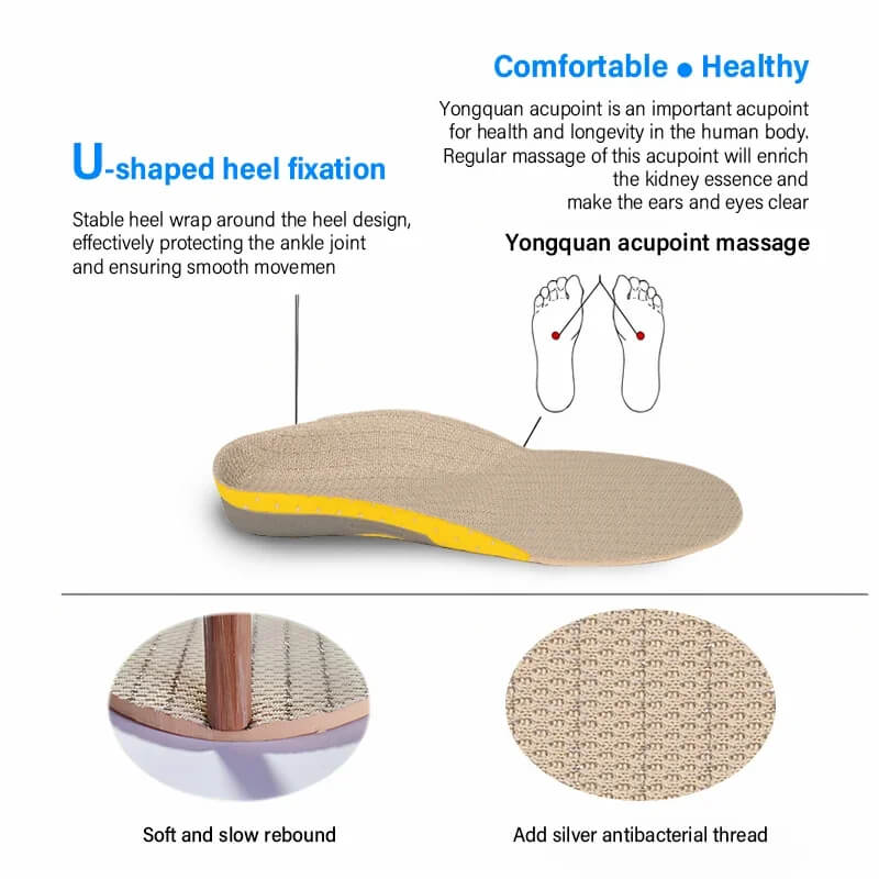 Plantar fasciitis gel insoles for arch support and everyday comfort