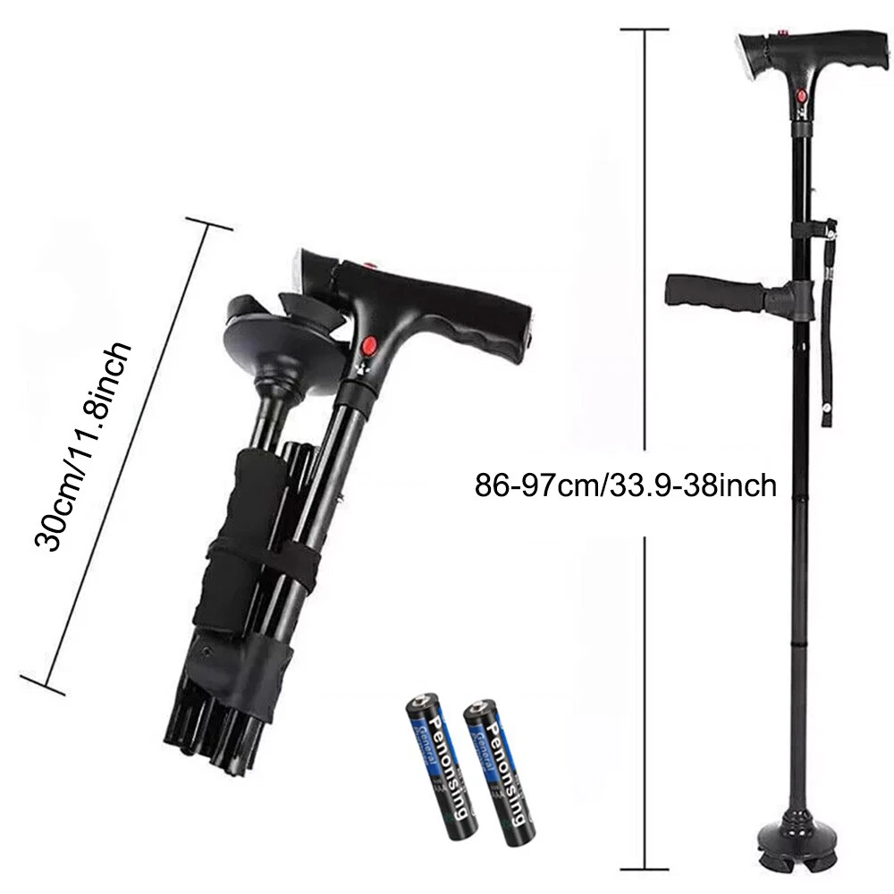 Men's Multi-Functional Folding Cane with LED Light