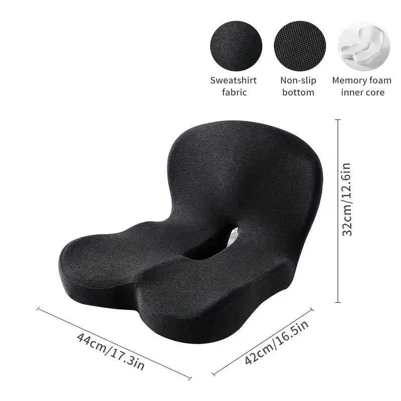 Memory foam backrest cushion for comfortable sitting at home, office or car