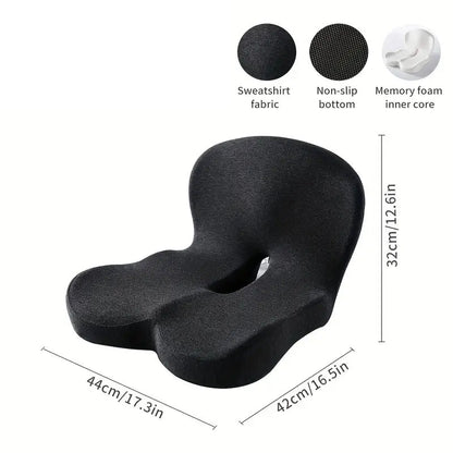 Memory foam backrest cushion for comfortable sitting at home, office or car