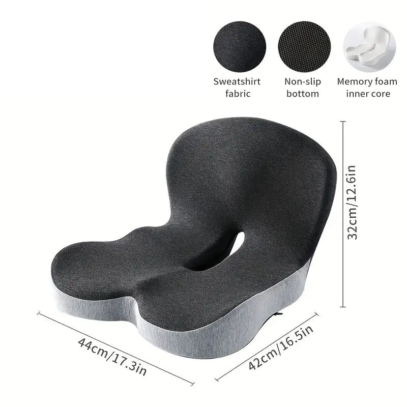 Memory foam backrest cushion for comfortable sitting at home, office or car