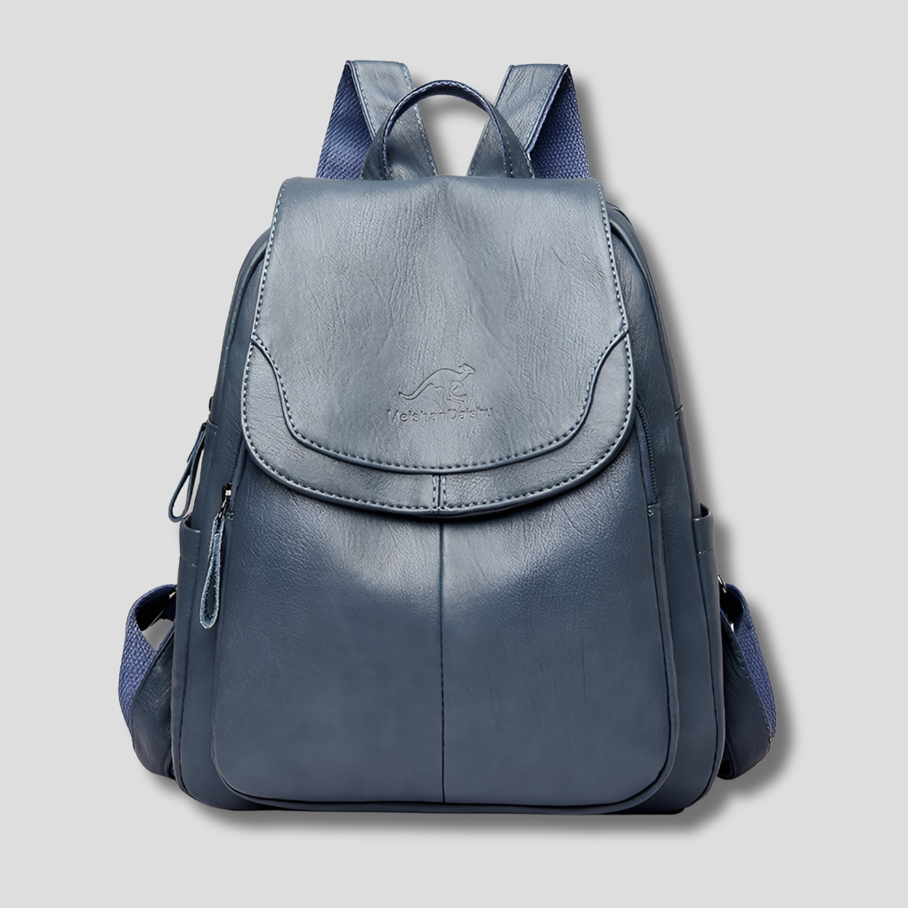 Women's Anti-Theft Embossed Leather Backpack