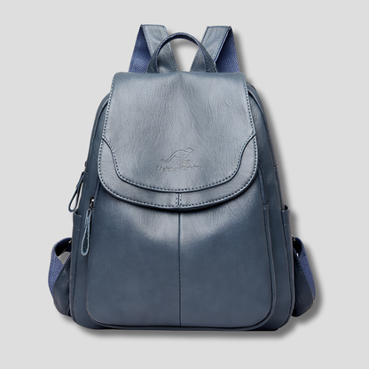 Women's Anti-Theft Embossed Leather Backpack