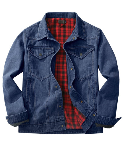 Men's Denim Wanderer Jacket - Flannel Lined