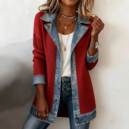 Women’s Long Sleeve Denim Jacket for Casual Street Style