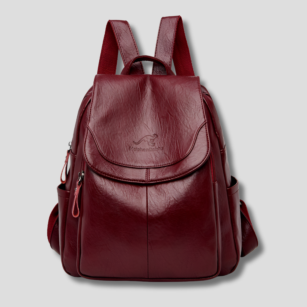 Women's Anti-Theft Embossed Leather Backpack
