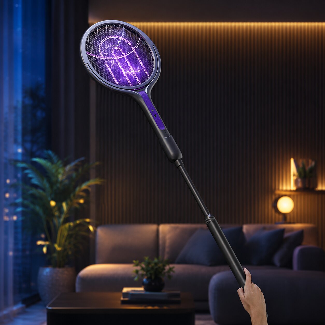 Elsie Telescopic Electric Fly Swatter - Rechargeable Insect and Mosquito Zapper Racket