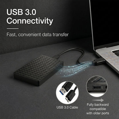 10TB portable external hard drive - USB 3.0, slim and universal