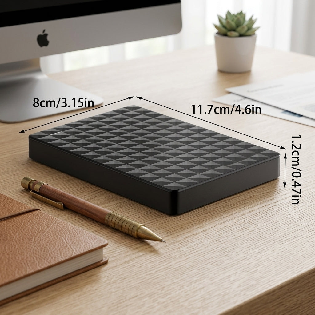 8TB portable external hard drive – compact USB 3.0 storage