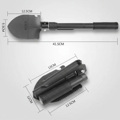 Military Folding Shovel with Pickaxe