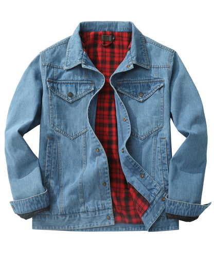 Men's Denim Wanderer Jacket - Flannel Lined