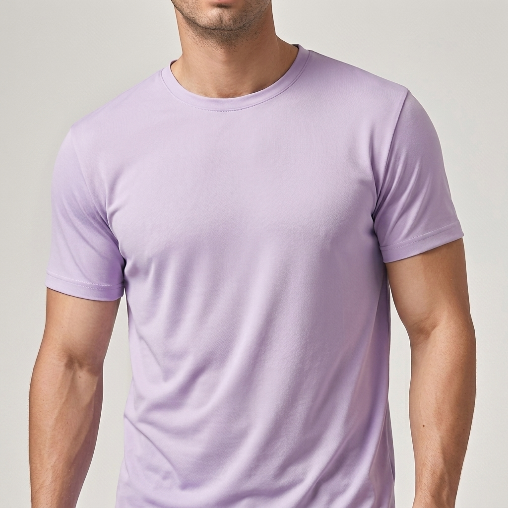 Men’s Solid Color Crew Neck Short Sleeve Casual T-Shirt
