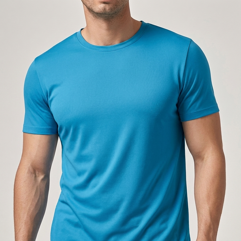 Men’s Solid Color Crew Neck Short Sleeve Casual T-Shirt