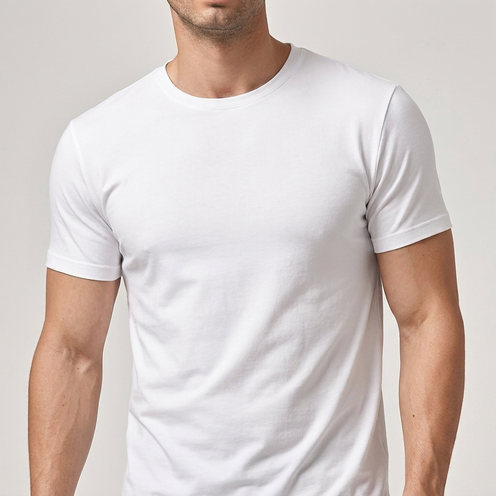 Men’s Solid Color Crew Neck Short Sleeve Casual T-Shirt