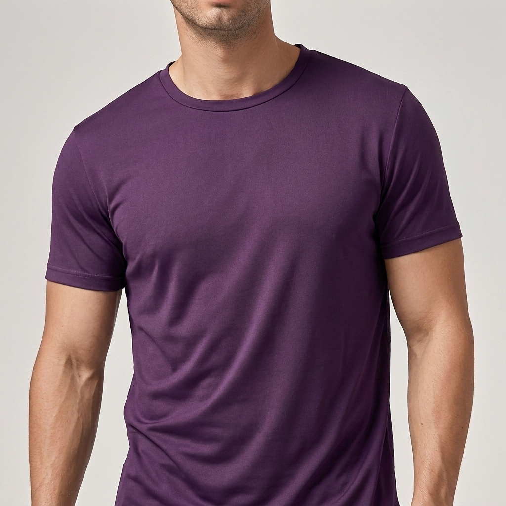 Men’s Solid Color Crew Neck Short Sleeve Casual T-Shirt