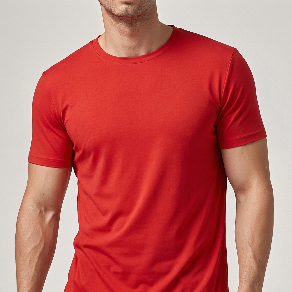 Men’s Solid Color Crew Neck Short Sleeve Casual T-Shirt