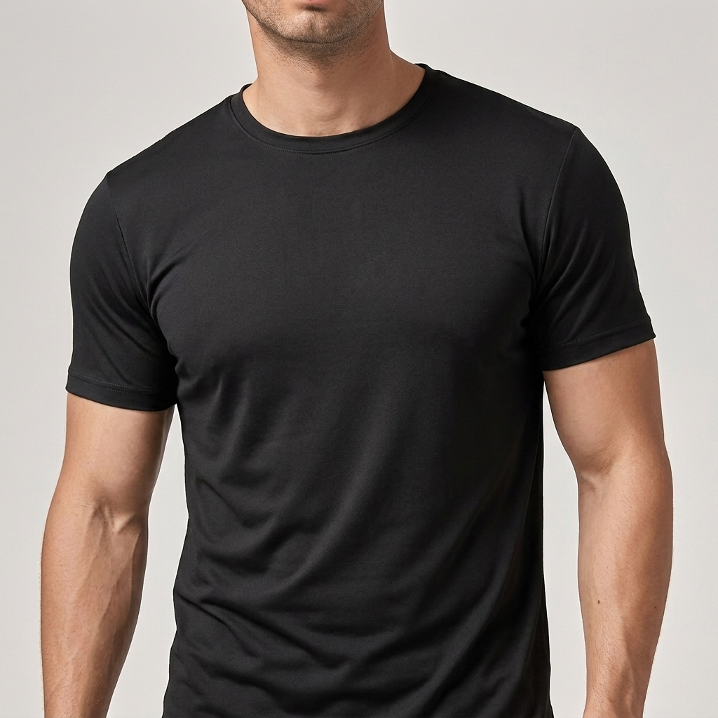 Men’s Solid Color Crew Neck Short Sleeve Casual T-Shirt