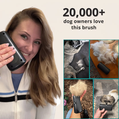 Grooming brush for dogs that removes dead hair and undercoat