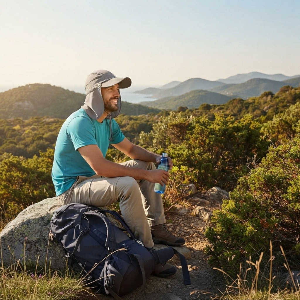 UV protection cap - UPF 50+ sun hat with removable neck cover