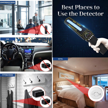Portable privacy detector - Hidden camera and wireless signal scanning
