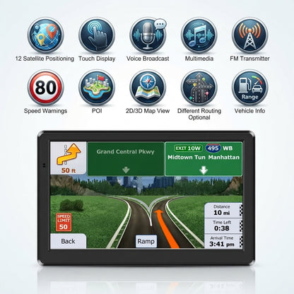 7-inch GPS navigation system | Real-time traffic and route guidance