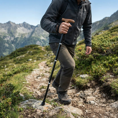 Adjustable trekking poles - Telescopic hiking support for outdoor adventures