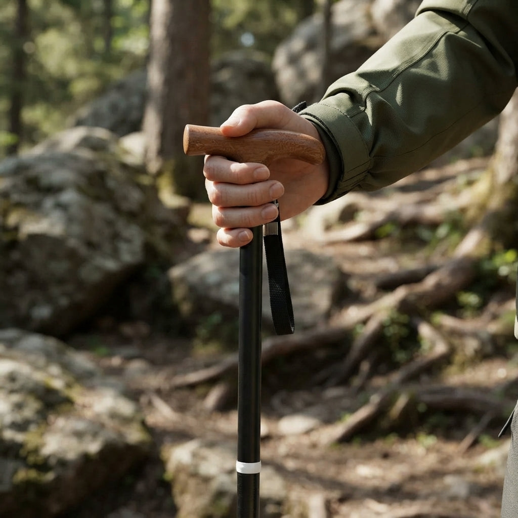 Adjustable trekking poles - Telescopic hiking support for outdoor adventures