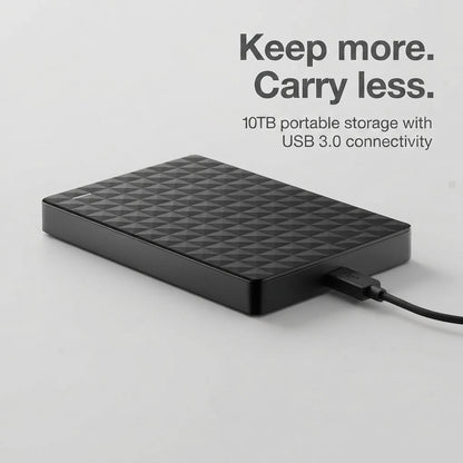 10TB portable external hard drive - USB 3.0, slim and universal