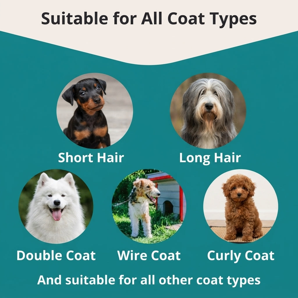 Grooming brush for dogs that removes dead hair and undercoat