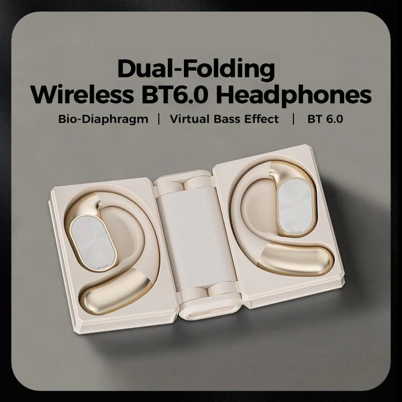 Wireless Noise-Cancelling Bluetooth 6.0 Earbuds – 145H Battery, IPX5 Waterproof, Sports