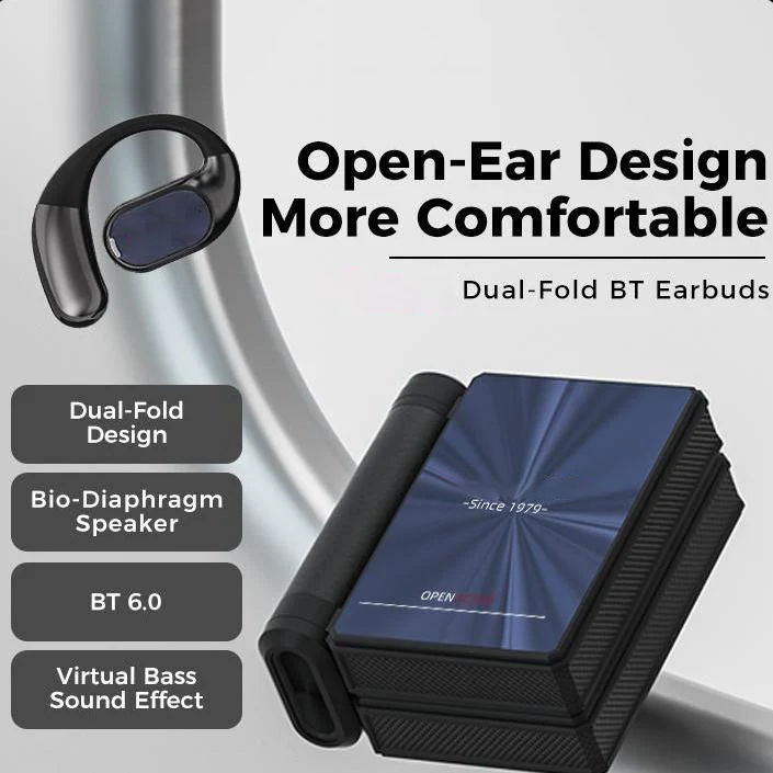 Wireless Noise-Cancelling Bluetooth 6.0 Earbuds – 145H Battery, IPX5 Waterproof, Sports