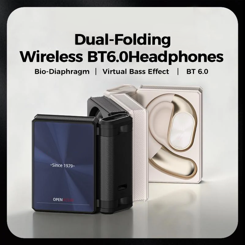 Wireless Noise-Cancelling Bluetooth 6.0 Earbuds – 145H Battery, IPX5 Waterproof, Sports